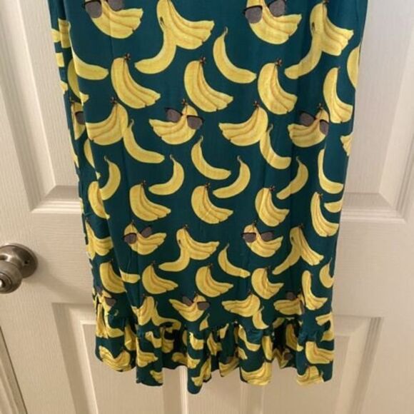 Posh Peanut Ruffled Cap Sleeve Hi Low Dress Bananas Bamboo Girls Size 9 NWT - Picture 10 of 10